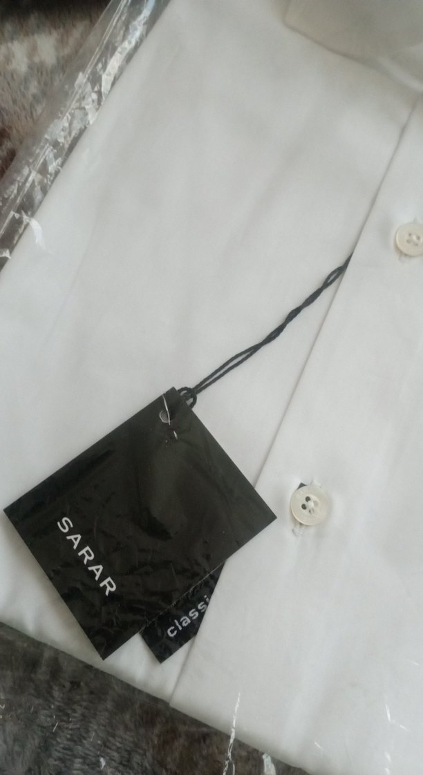 Sarar Beyaz kısa Kollu Erkek Gömlek ( orjinal.) - Görsel 2
