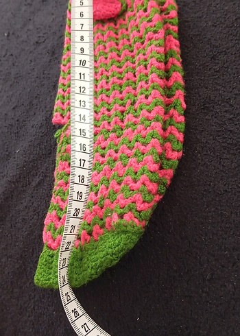 Renkli Örgü Kız Çocuk Terliği - Görsel 3