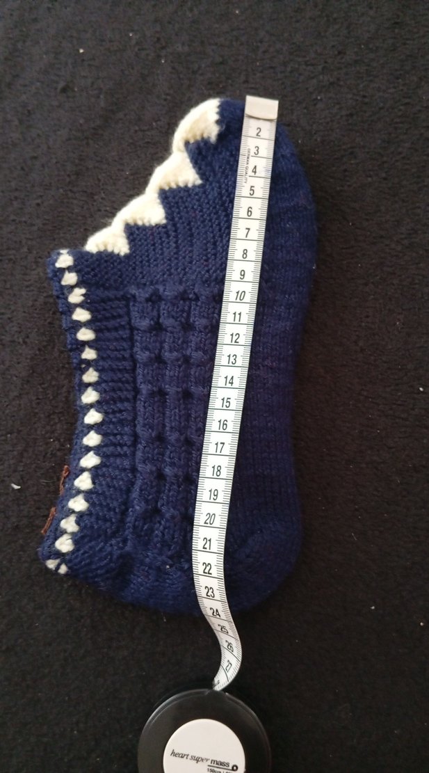 Erkek Bebek Örgü Ev Patiği Lacivert - Görsel 2