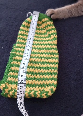 Erkek Çocuk Örgü Sıcak Ev Terliği Yeşil - Görsel 3