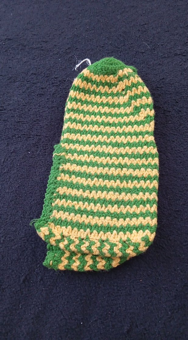 Erkek Çocuk Örgü Sıcak Ev Terliği Yeşil - Görsel 2