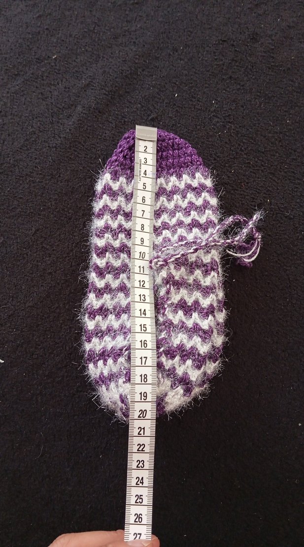 Mor Örgülü Kız Çocuk Ev Terliği - Görsel 3