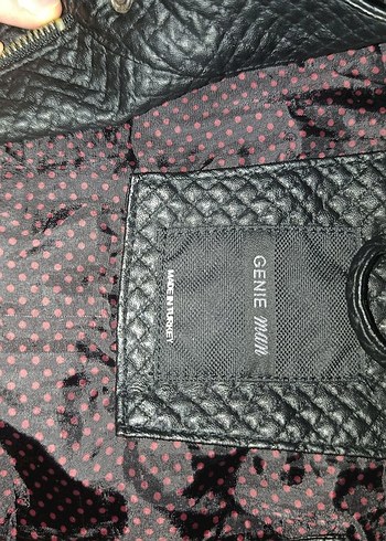 Erkek Siyah Deri Biker Ceket - Görsel 2