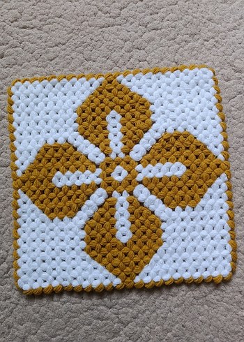 Beyaz ve Hardal Renkli Banyo lifi - Görsel 2