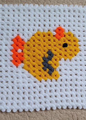 Renkli Örme Ördek Desenli Banyo lifi - Görsel 2