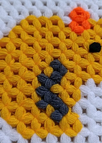 Renkli Örme Ördek Desenli Banyo lifi - Görsel 4