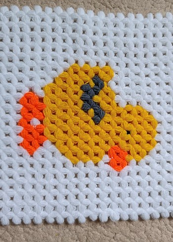 Renkli Örme Ördek Desenli Banyo lifi - Görsel 3