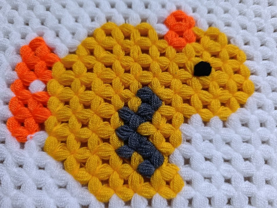 Renkli Örme Ördek Desenli Banyo lifi - Görsel 4