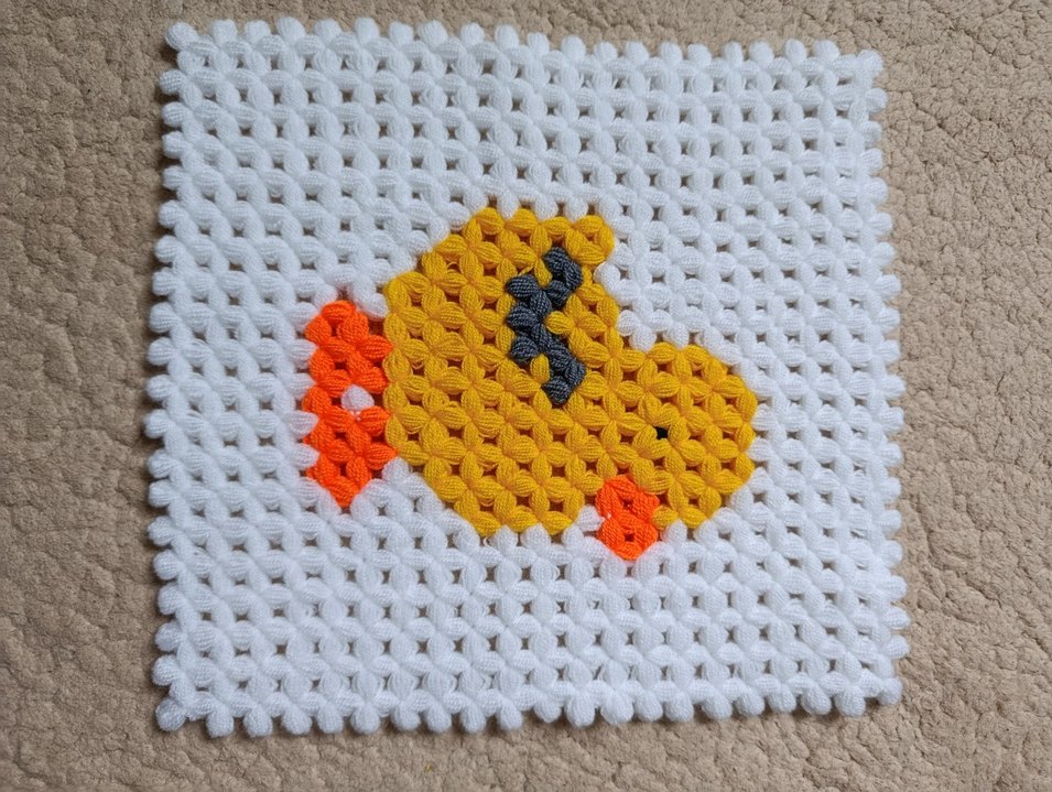 Renkli Örme Ördek Desenli Banyo lifi - Görsel 3