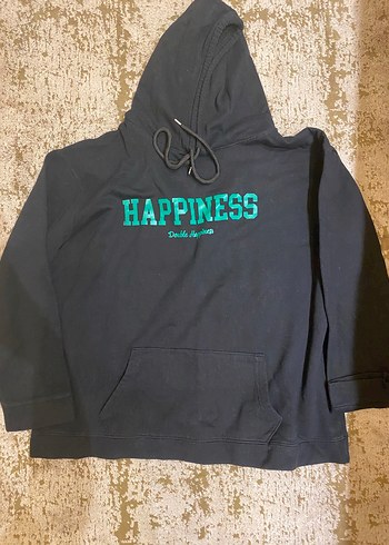 Siyah Kapüşonlu Kadın Sweatshirt