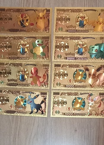 Altın Renkli pvc Pokémon kartları (adet fiyatıdır)