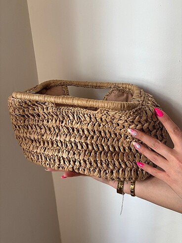 Beden camel Renk Mango Model Clutch Çanta