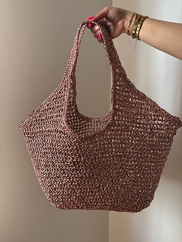 Beden pembe Renk Rose Gold Kol Çantası
