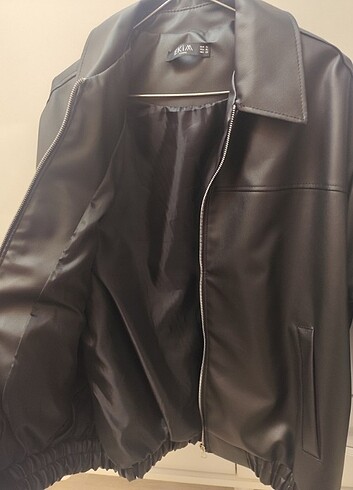 xl Beden Deri bomber ceket