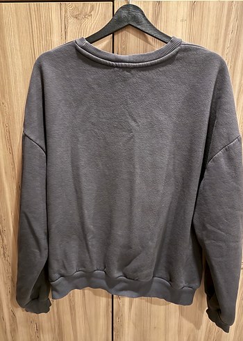 Siyah Baskılı Oversize Sweatshirt - Görsel 2