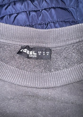 Siyah Baskılı Oversize Sweatshirt - Görsel 3