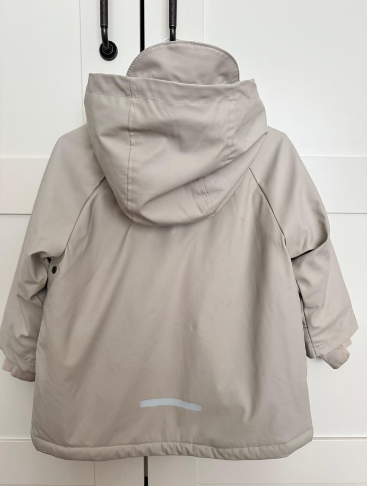 Bej Erkek Çocuk Düğmeli Yağmurluk - Görsel 2