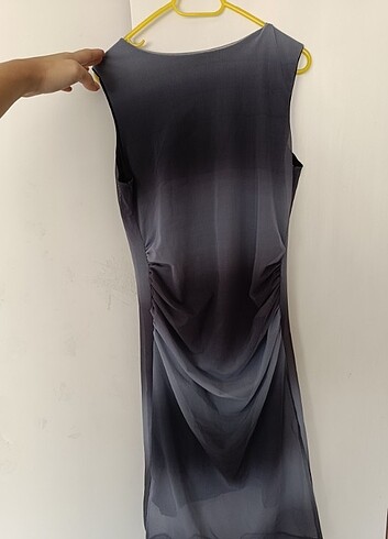 Batik Desen Sıfır Kol Elbise 