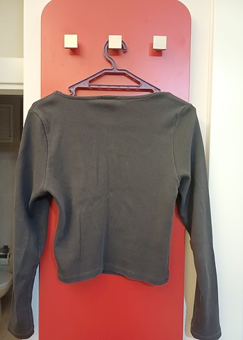 Addax Kadın Gri Uzun Kollu Crop - Görsel 3