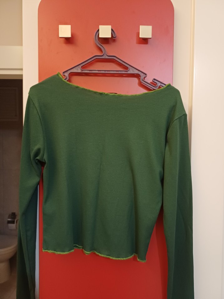 Lcw Waikiki Yeşil Yılbaşı Crop - Görsel 3