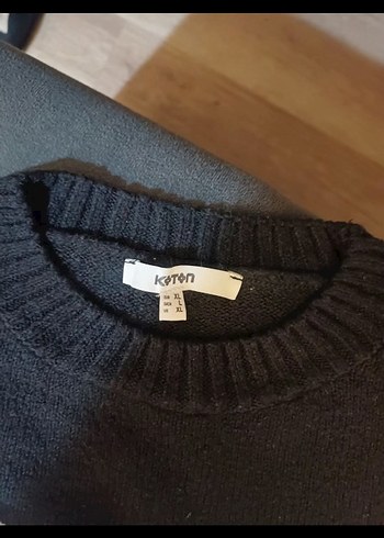 Kadın Çizgili Örgü Yün Kazak - Görsel 2