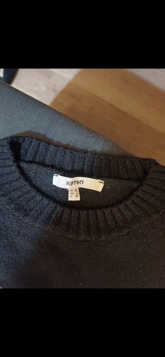 Kadın Çizgili Örgü Yün Kazak - Görsel 2