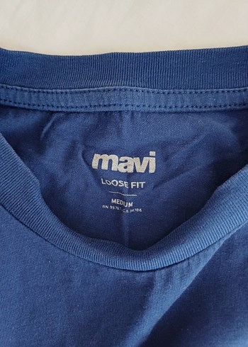 Mavi Baskılı Mavi Tişört - Görsel 2