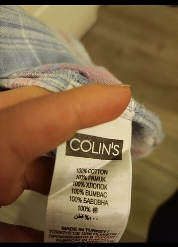 s Beden mavi Renk Colins s beden pamuk gomlek