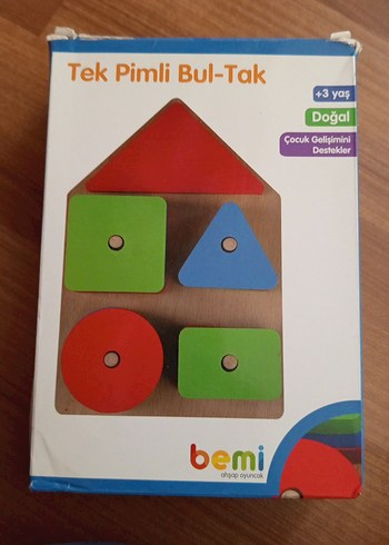 Bemi Tek Pimli Bul-Tak Ahşap Eğitici Oyuncak