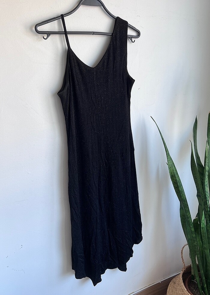 Gece elbisesi ışıltılı siyah - Görsel 3