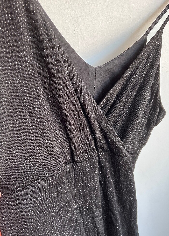 Gece elbisesi ışıltılı siyah - Görsel 5