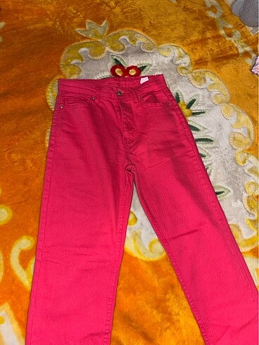 38 Beden pembe Renk kot pantolon