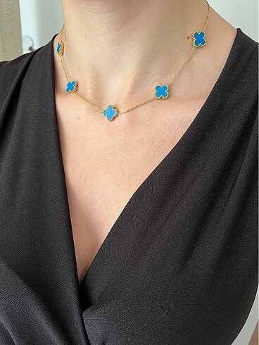 Diğer Van cleef mavi gold çelik kolye