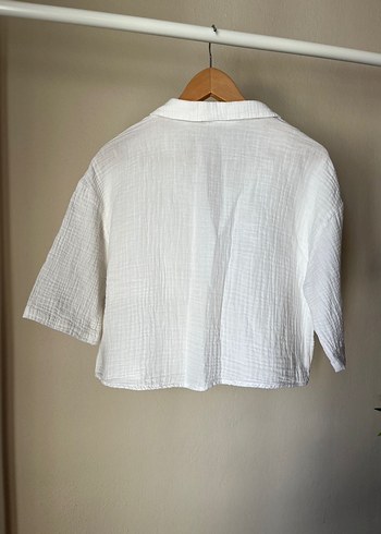 MANGO Pamuklu Keten Kadın Gömlek - Görsel 5