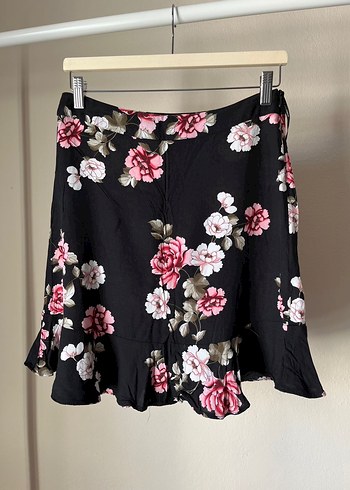 Çiçek Desenli Volanlı Mini Etek - Görsel 6