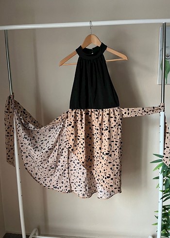 Halter Yaka Anvelop Elbise - Görsel 4