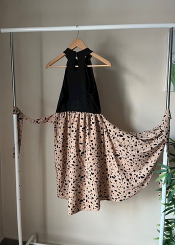 Halter Yaka Anvelop Elbise - Görsel 5