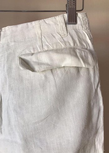 OS Bej Keten Kadın Pantolon - Görsel 5