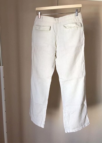 OS Bej Keten Kadın Pantolon - Görsel 4