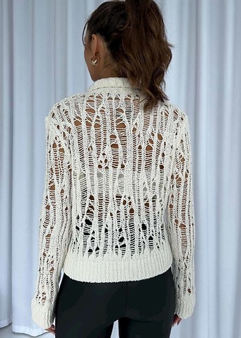 Dilvin Bohem Tarz Örgü Hırka - Görsel 3