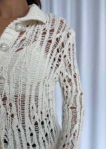 Dilvin Bohem Tarz Örgü Hırka - Görsel 2