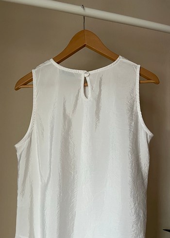 SuModa Beyaz Kolsuz Uzun Elbise - Görsel 7