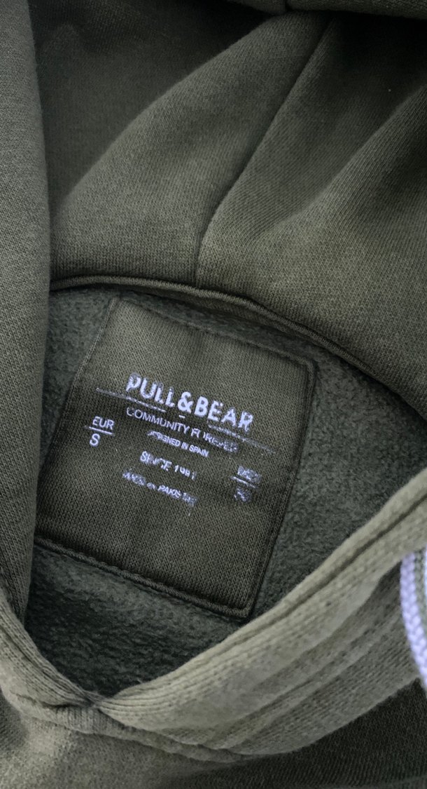 Pull&Bear Haki Kapüşonlu Sweatshirt — görsel 2/3