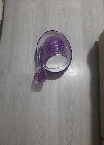 Yeni Ve Etiketli Mor Plastik Salata Servis Seti - Görsel 6