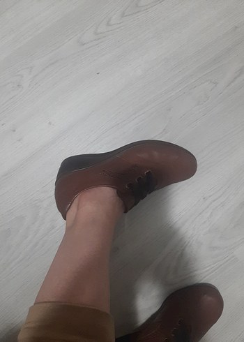 Polaris Kahverengi Deri Kadın Klasik Ayakkabı No 39 Topuk Boyu 5 - Görsel 10