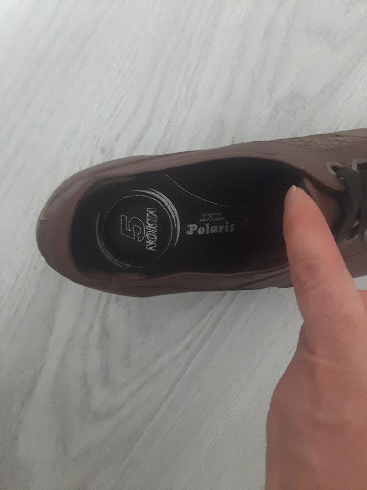 Polaris Kahverengi Deri Kadın Klasik Ayakkabı No 39 Topuk Boyu 5 - Görsel 4