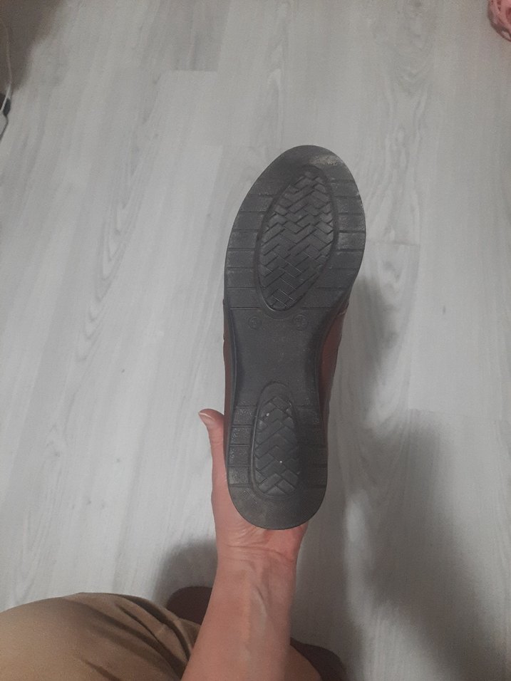 Polaris Kahverengi Deri Kadın Klasik Ayakkabı No 39 Topuk Boyu 5 - Görsel 5