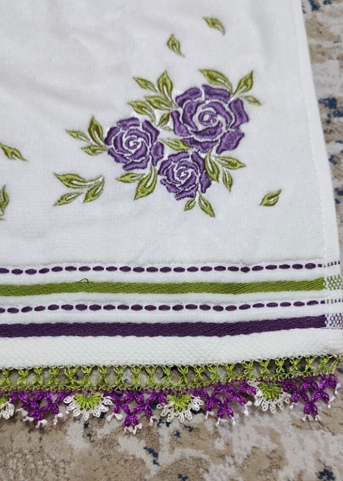 İki ucu iğne oyalı havlu  - Görsel 2