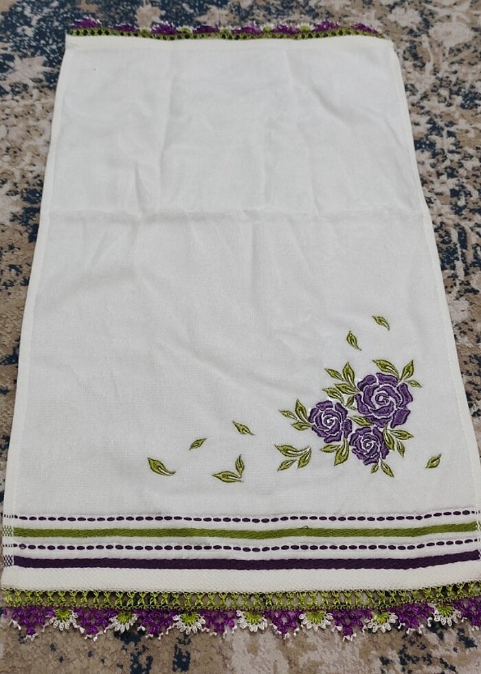 İki ucu iğne oyalı havlu  - Görsel 5