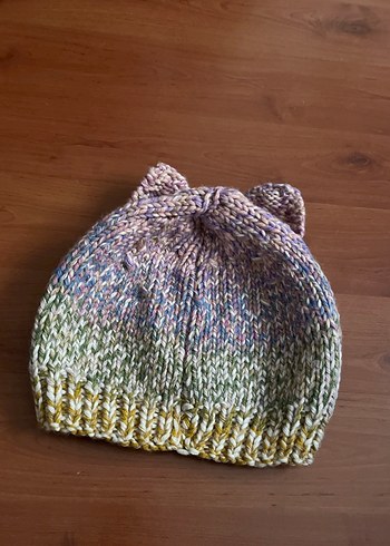 Kedi Şapka-El Örgüsü Bere - Görsel 2